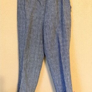 Rafaella Blue Plaid Trousers